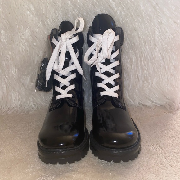 Kendall & Kylie Leather Combat Boots (size:7.5) - Picture 1 of 3